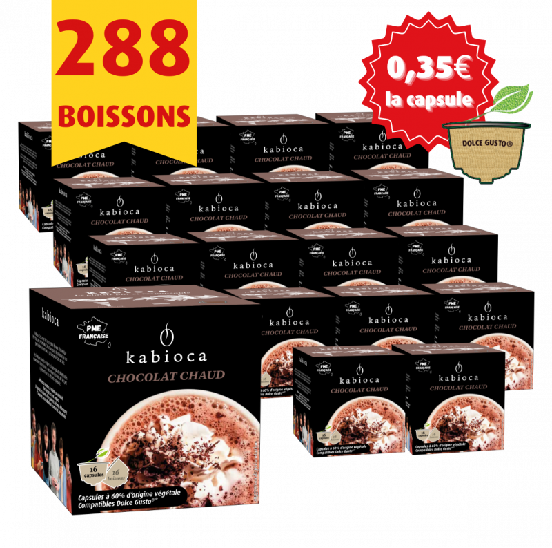 NOUVEAU - [Lot de 18 boîtes] Chocolat chaud - 18x16