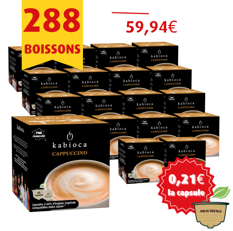 NOUVEAU - [Lot de 18 boîtes] Cappuccino - 18x16