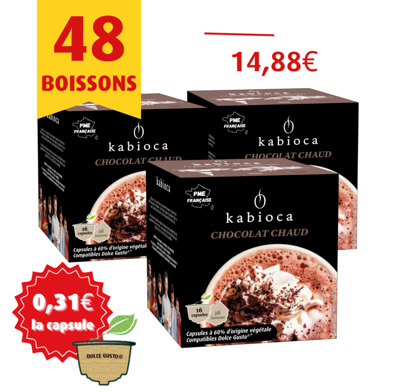 NOUVEAU - [Lot de 3 boîtes] Chocolat chaud - 3x16