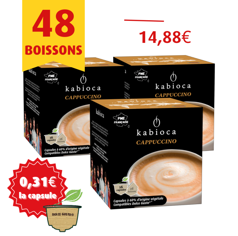 NOUVEAU - [Lot de 3 boîtes] Cappuccino - 3x16