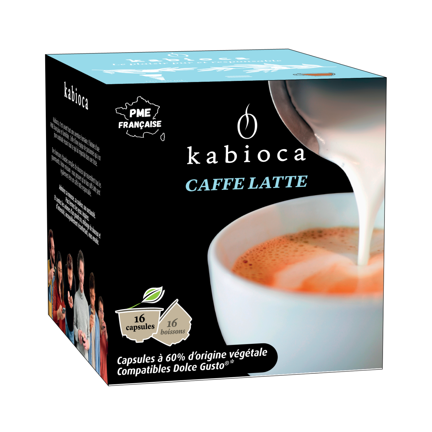 capsules végétales Caffe Latte Kabioca